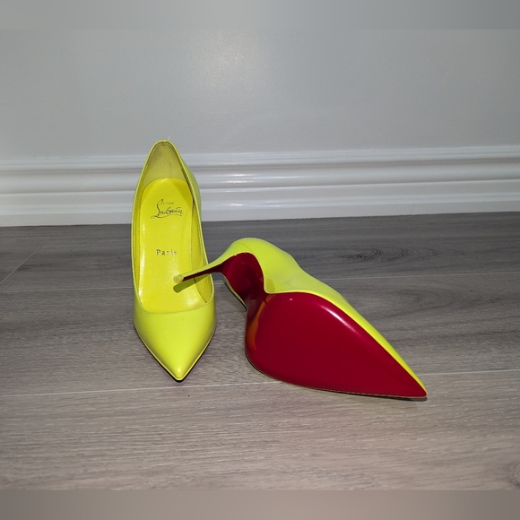 Christian Louboutin Women Kate 100 Pumps Yellow - Picture 5 of 6